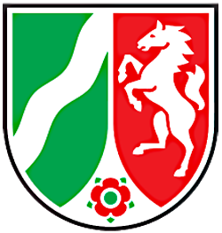 Landeswappen NRW in abgewandelter Form