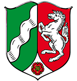 Landeswappen NRW in heraldischer Form